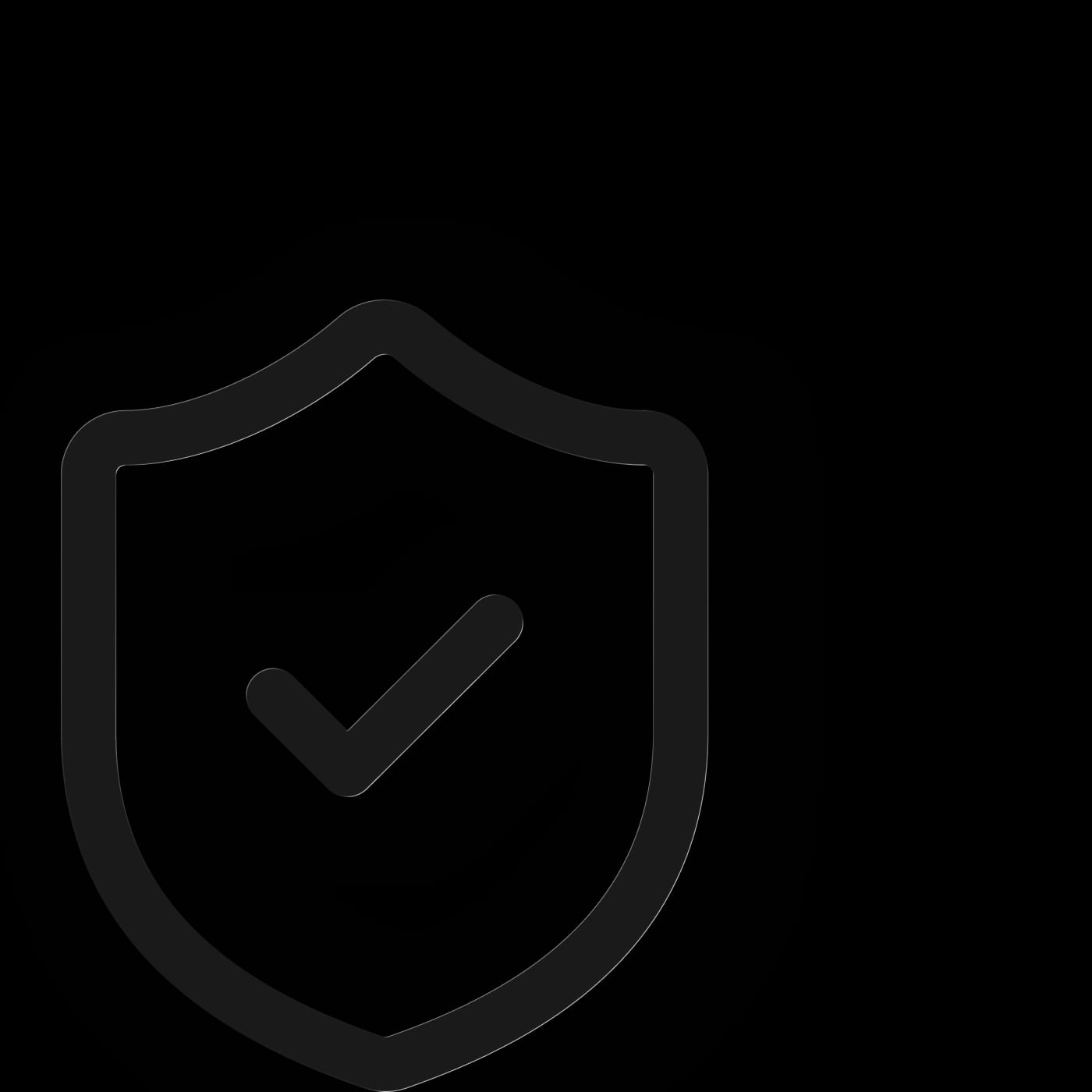 Security shield with a checkmark